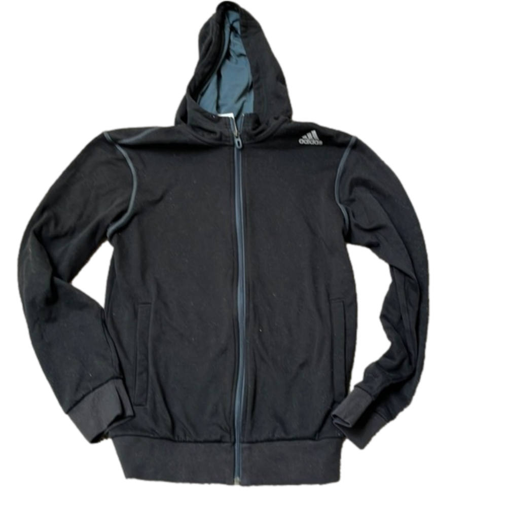 Adidas black full zip hoodie